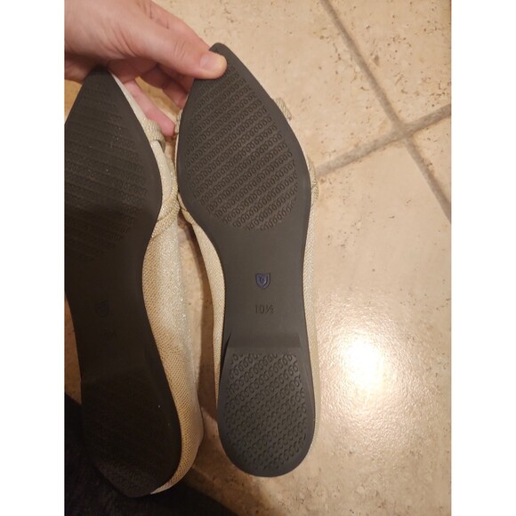 Rothy's "The Knot Point II" Flats in "Diamond Metallic" Silver Size 10.5 - Picture 8 of 12